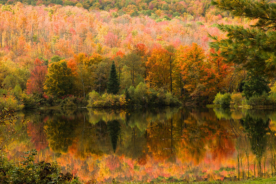 Autumn mirror reflection Photograph by Jeff Folger - Fine Art America