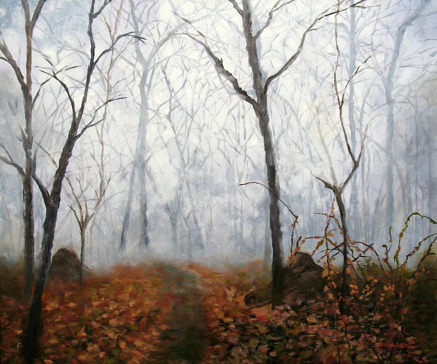 Autumn Mist Painting by Marina Petro