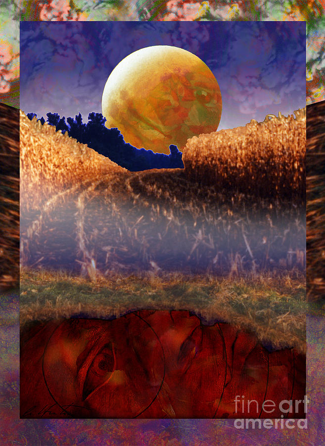 Moon Mixed Media - Autumn Moon by Alyssa Hinton