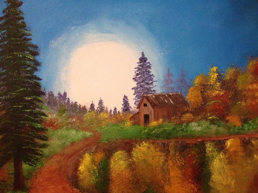 Autumn Moonlight Painting by Ronnie Egerton