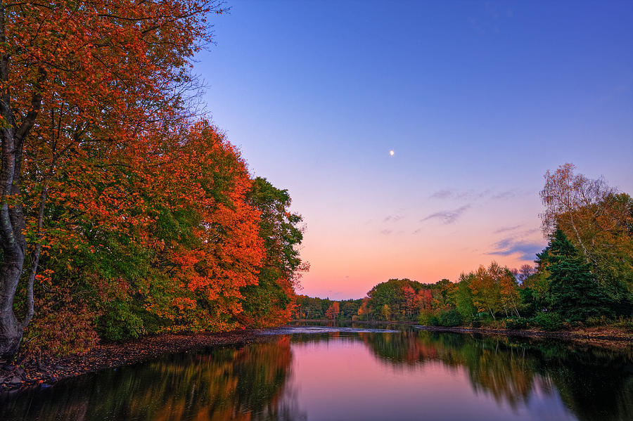 Autumn Moonrise Photograph by Bryan Bzdula