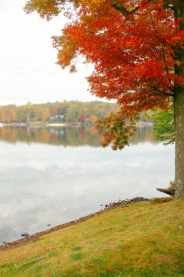 New York City Photograph - Autumn Morning at the Lake - Pocono Mountains - Pennsylvania by Vivienne Gucwa