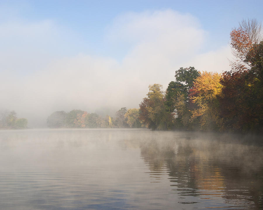Autumn Morning River Fog Photograph by Gregory Scott
