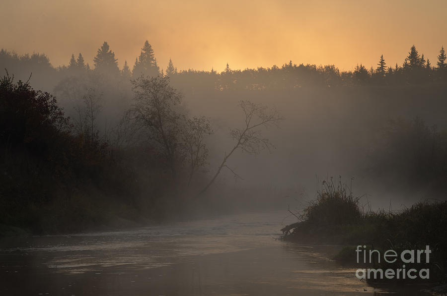 Autumn morning - Sturgeon River Photograph by Dan Jurak