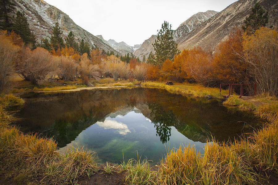 Autumn Mountain Mirror Pond Original Fine Art Photography Photograph by Jerry Cowart