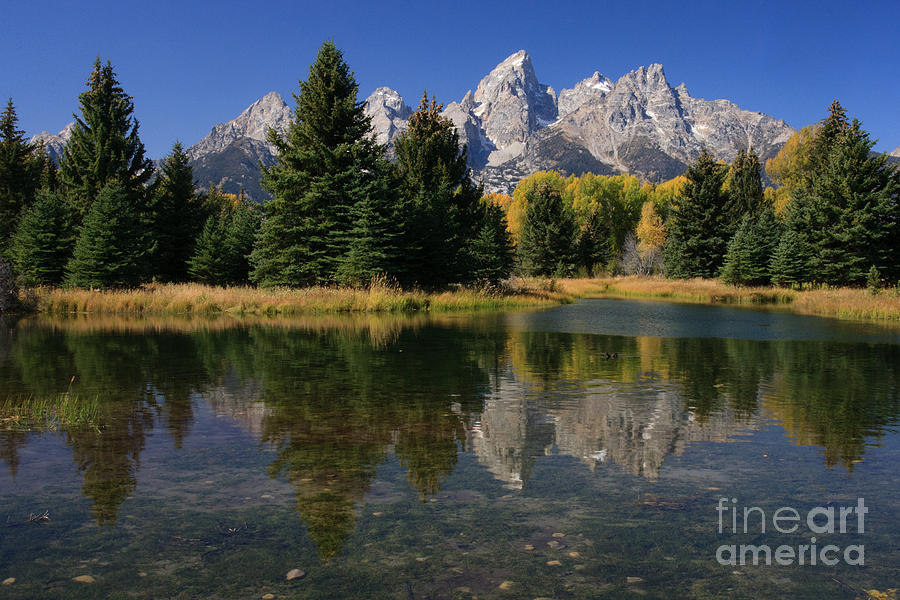 Autumn Mountain Reflection Photograph