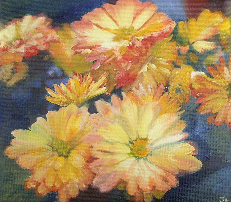 Autumn Mums Painting by Jennifer Lycke - Fine Art America