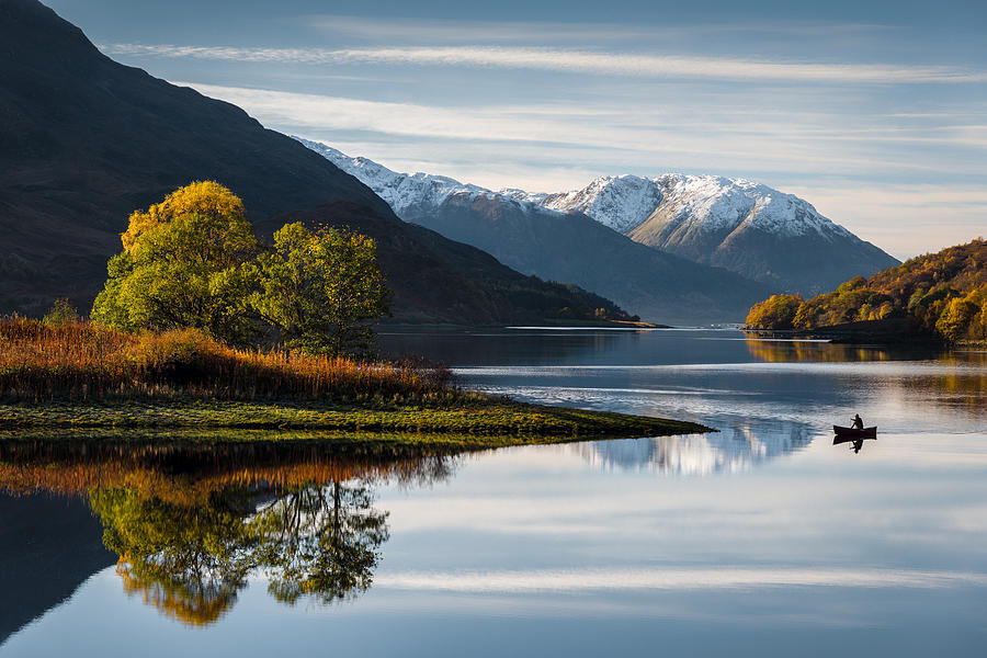 Mountain Photograph - Autumn on Loch Leven by Dave Bowman
