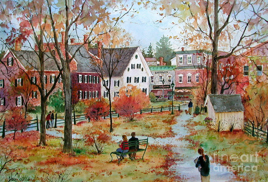 Fall Painting - Autumn on the Green by Sherri Crabtree