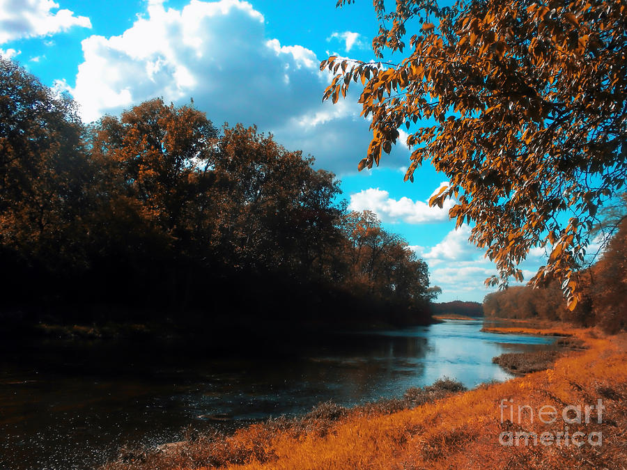 Landscape Photograph - Autumn On The IL Kankakee River by Thomas Woolworth