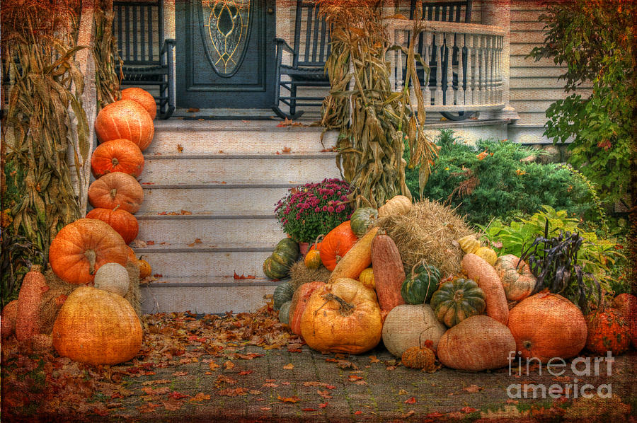 Autumn On The Porch Photograph by David Birchall
