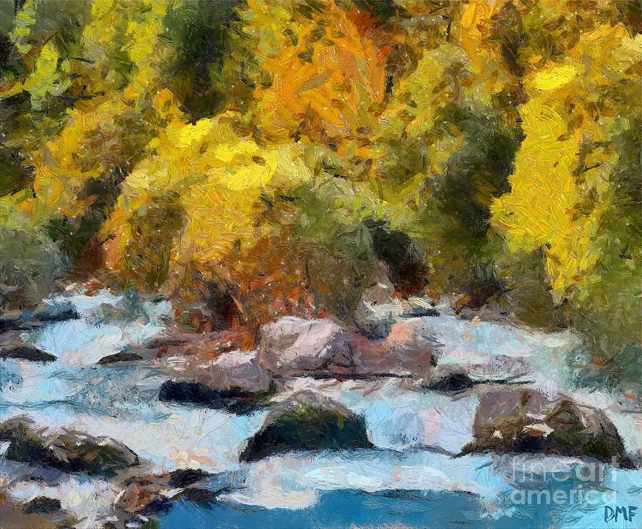 Autumn On The River Soca Painting by Dragica  Micki Fortuna