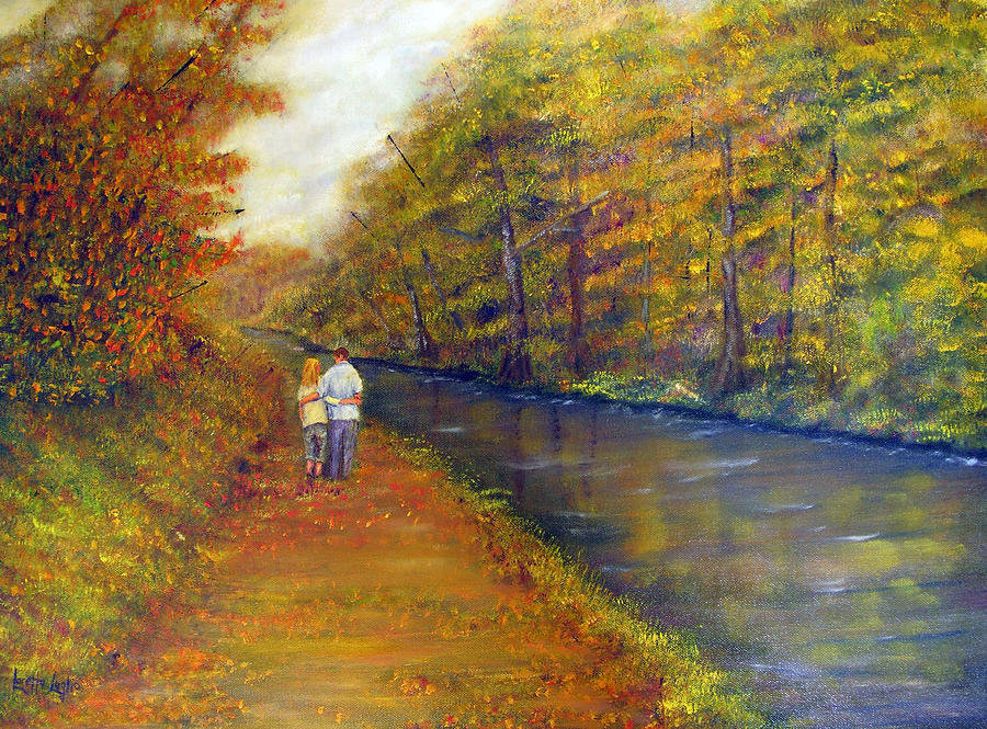 Autumn On The Towpath Painting by Loretta Luglio