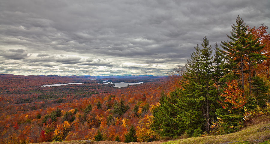 Autumn on top of McCauley Mountain Photograph by David Patterson