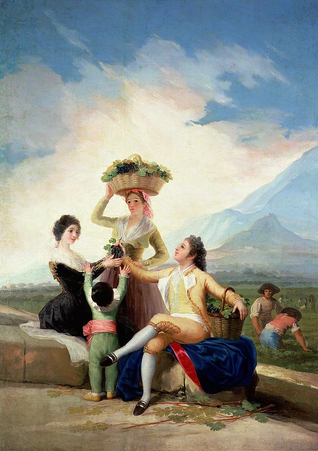 Autumn, Or The Grape Harvest, 1786-87 Oil On Canvas Photograph by Francisco Goya