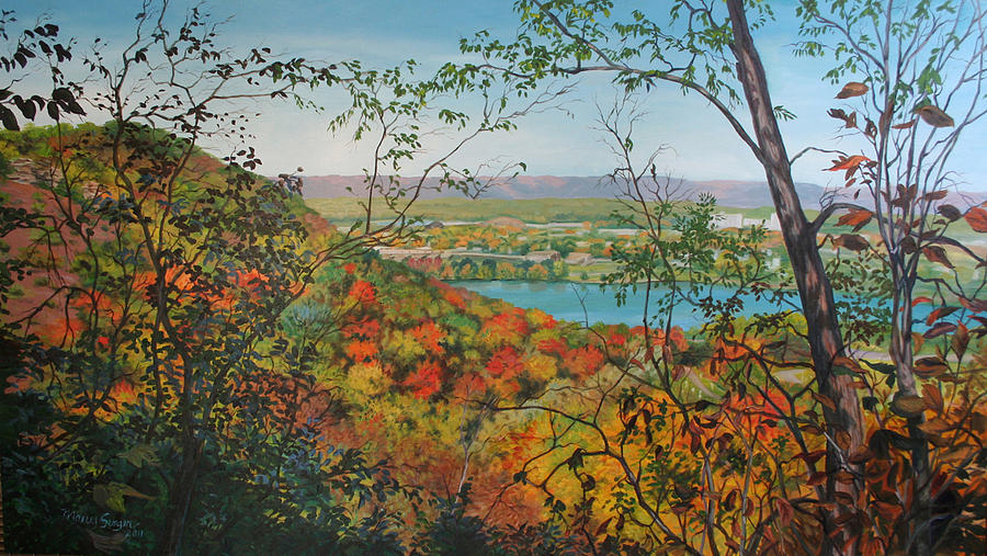 Landscape Painting - Autumn Panorama by Mary Singer
