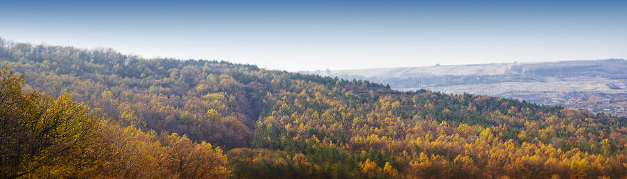 Autumn Panorama With Colored Forest Photograph by Vlad Baciu