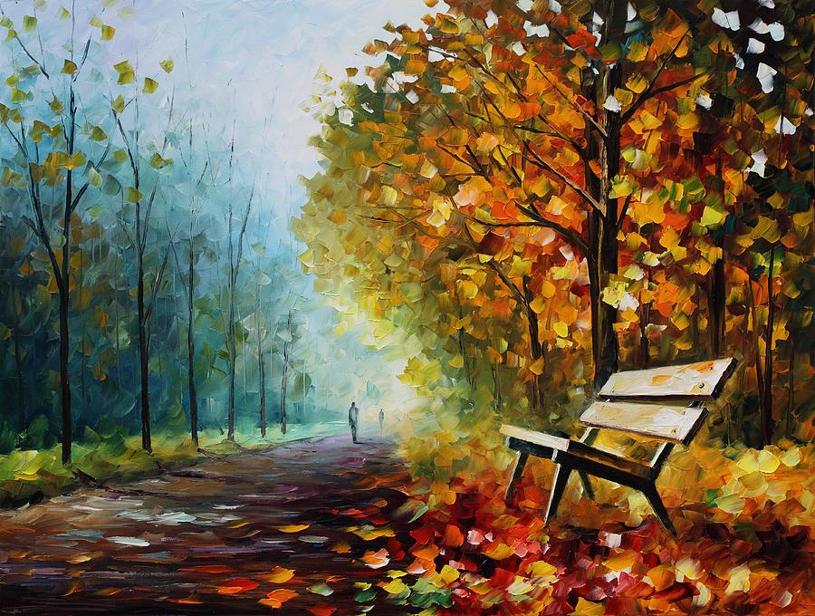  لوحات زيتية         - صفحة 2 Autumn-park-palette-knife-oil-painting-on-canvas-by-leonid-afremov-leonid-afremov