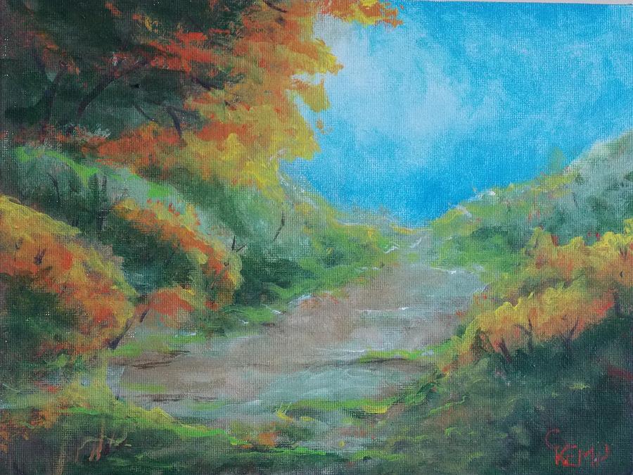 Autumn Path Painting by Chuck Kemp