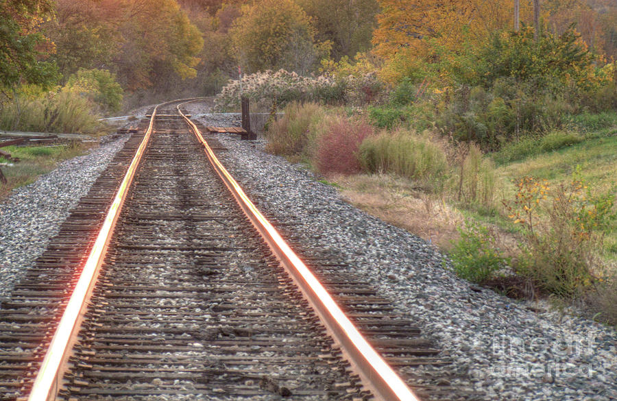 Autumn Rails Photograph by Deborah Smolinske