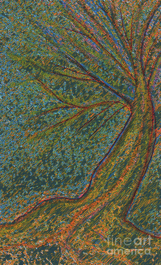 Tree Mixed Media - Autumn Rain Tree by First Star Art