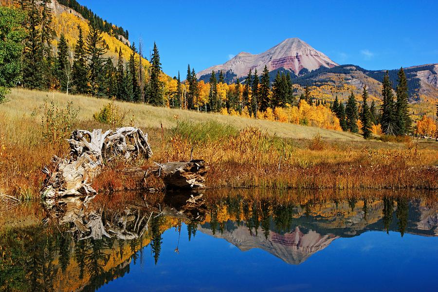 Autumn Reflection in the San Juan Mountains Photograph by Daniel Woodrum