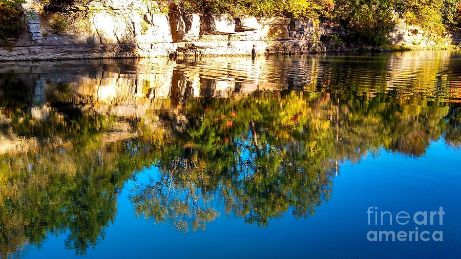 Autumn Reflection On the Big River Photograph by Peggy Franz