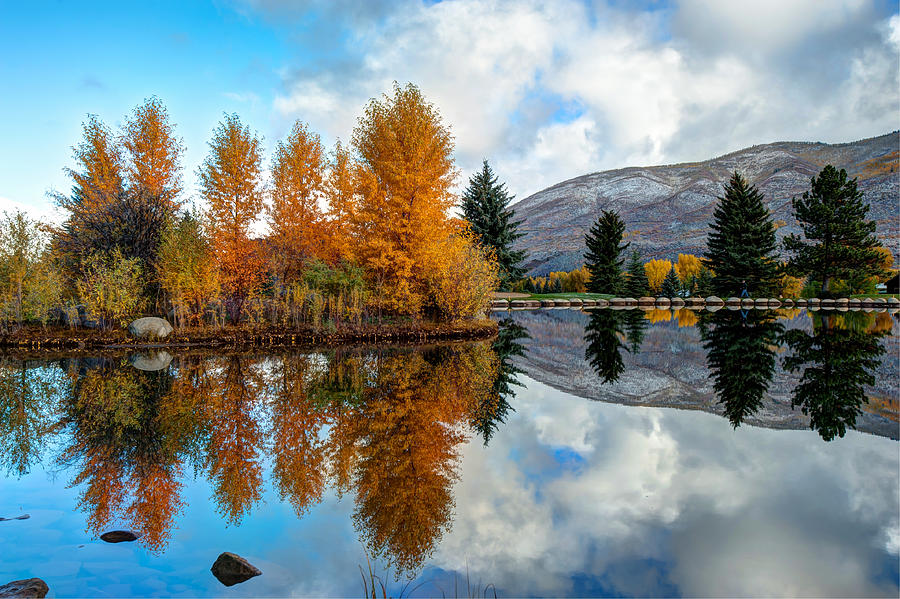 Autumn Reflections in Aspen Colorado Photograph by Gregory Ballos