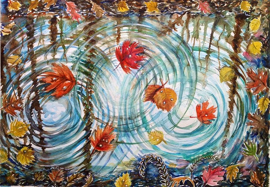 Autumn reflections Painting by Katerina Kovatcheva