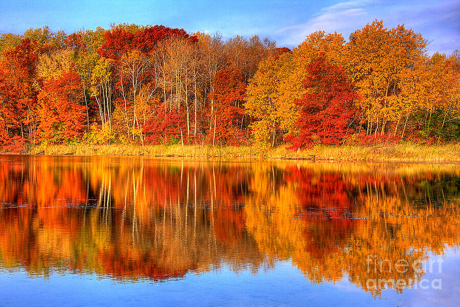 Autumn Reflections Minnesota Autumn Photograph by Wayne Moran