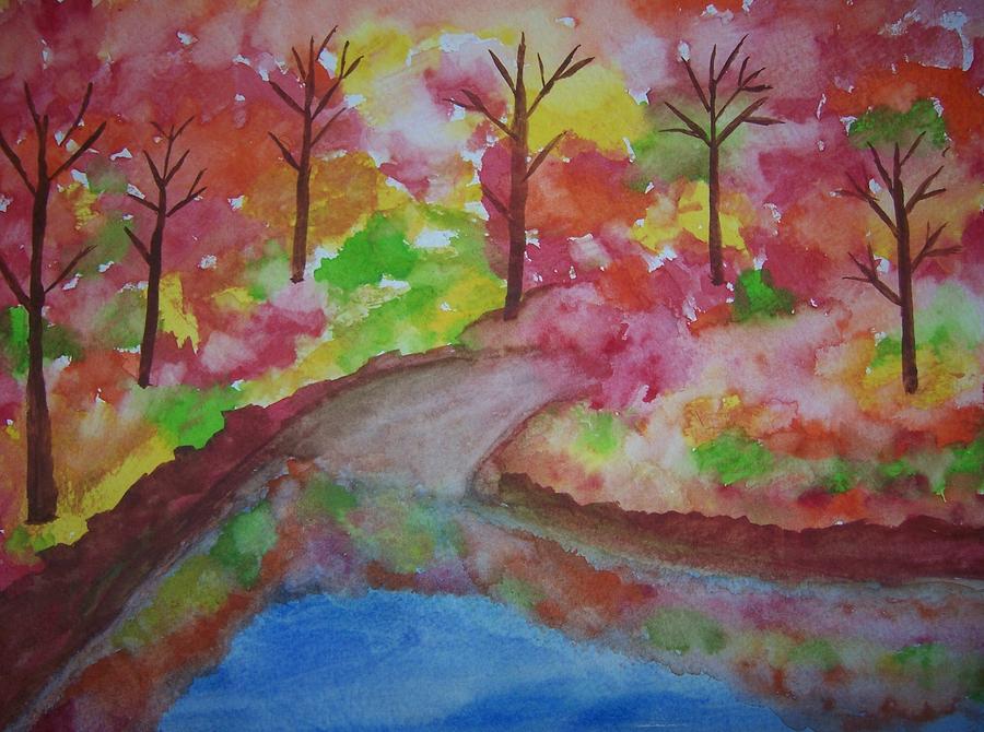 Autumn Retreat Painting by B Kathleen Fannin