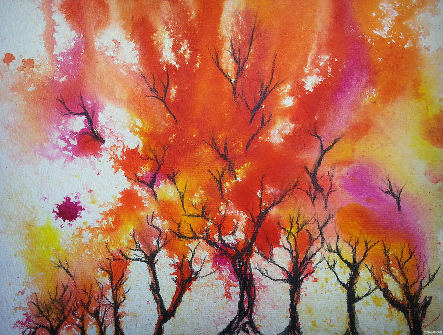 Autumn Riot Painting by Brenda Salamone