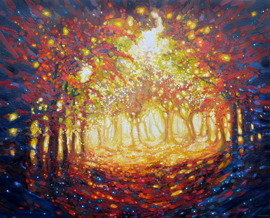 Autumn Riot Painting by Gill Bustamante