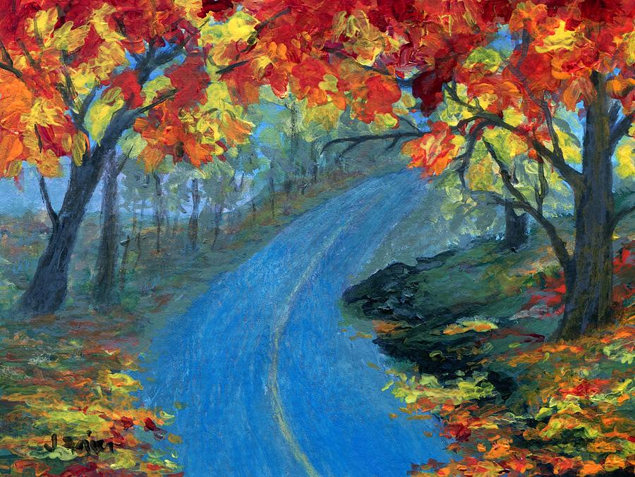Autumn Road Painting by Jamie Frier