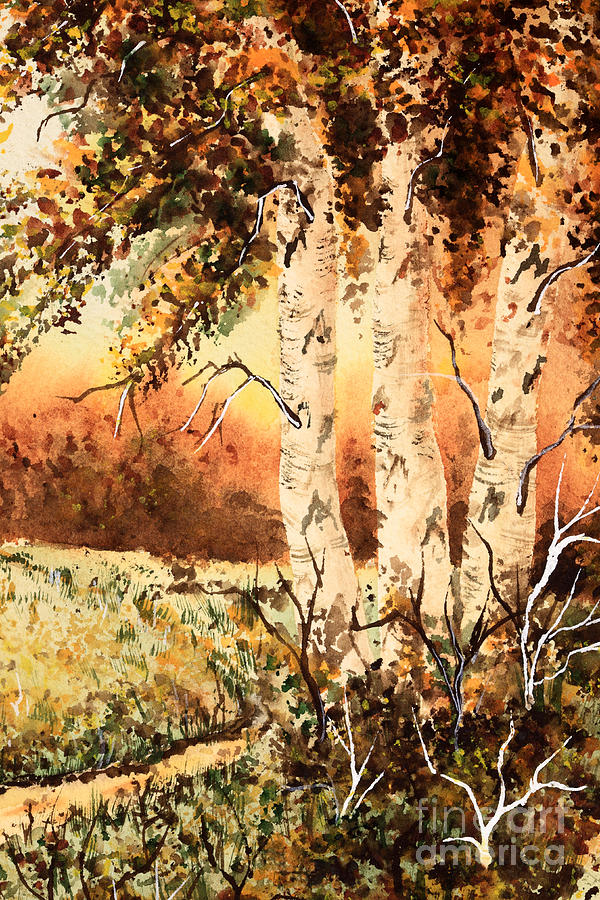 Autumn Road Painting by Pattie Calfy
