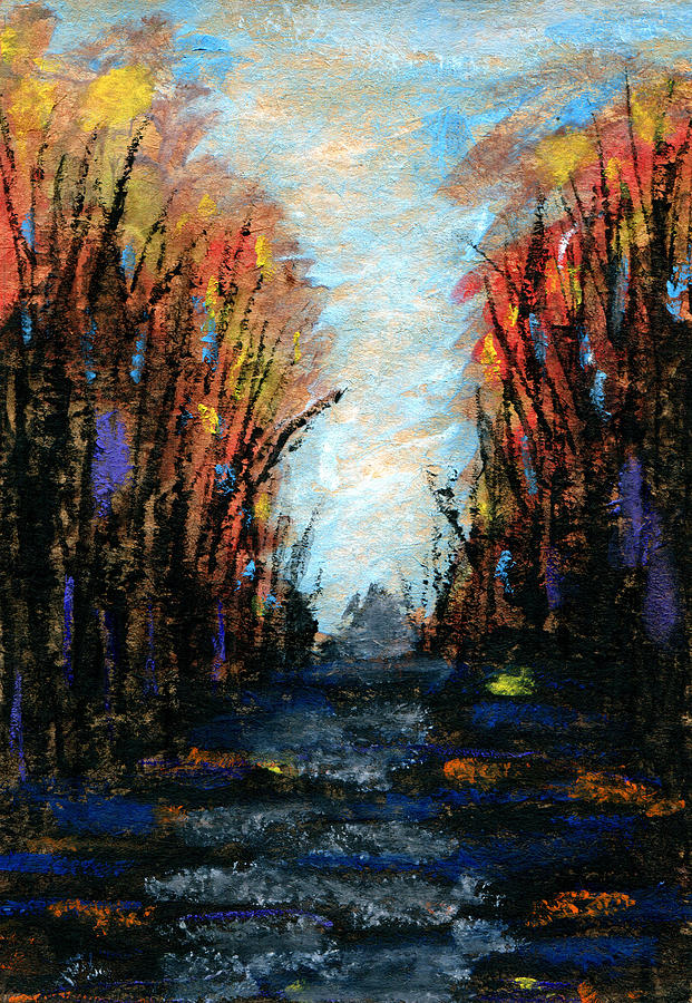 Autumn Road Painting by R Kyllo