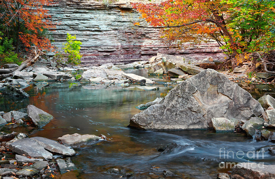 Autumn Rocks Photograph by Charline Xia