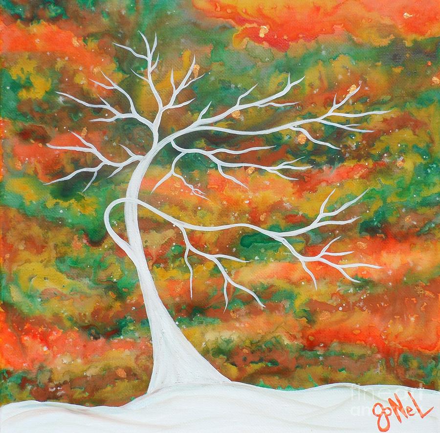 Abstract Painting - Autumn Skies by JoNeL Art 