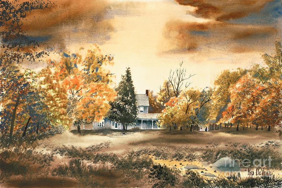 Arcadia Painting - Autumn Sky No W103 by Kip DeVore