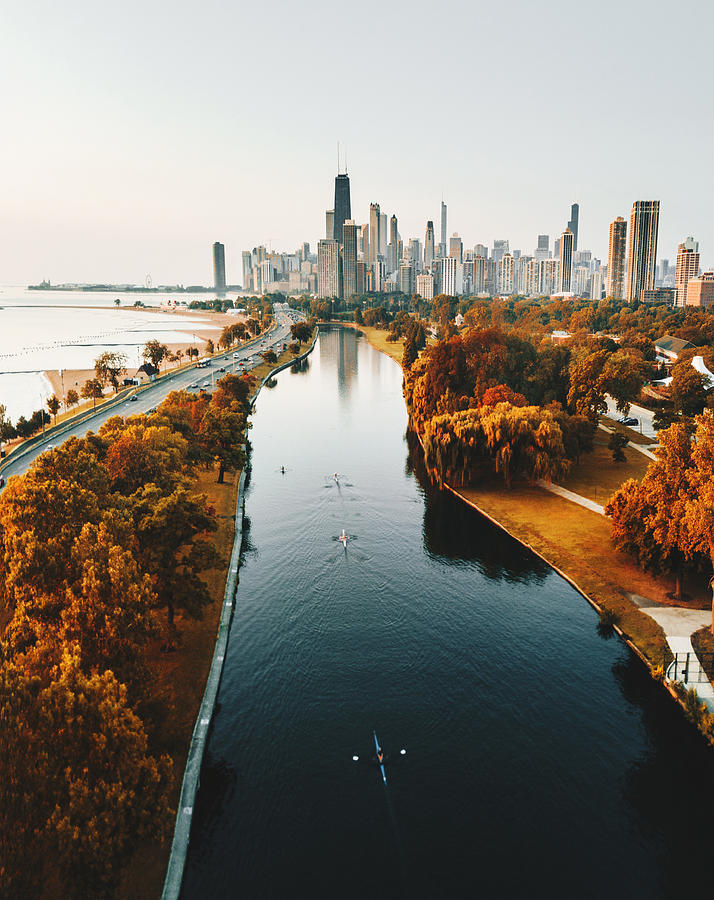Autumn Skyline Of Chicago Photograph by Franckreporter