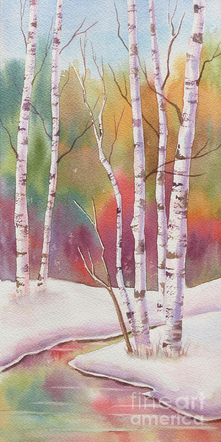 Autumn Snow Painting by Deborah Ronglien