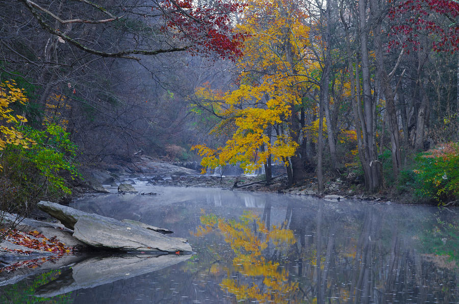 Autumn Splender - Wissahickon Creek Photograph by Bill Cannon