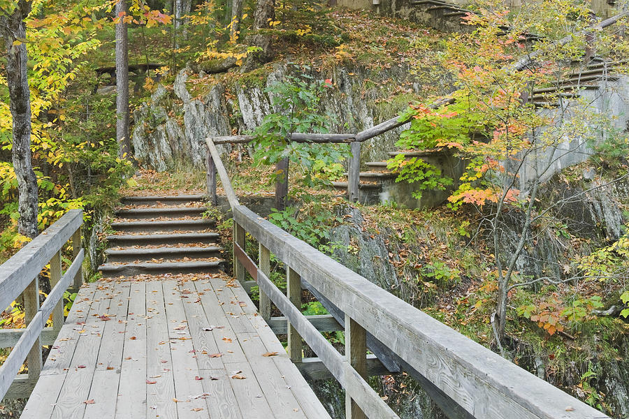 Autumn Steps Near Smalls Falls in Maine Photograph by Keith Webber Jr