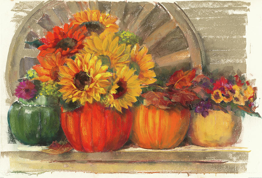 Fall Painting - Autumn Still Life by Carol Rowan