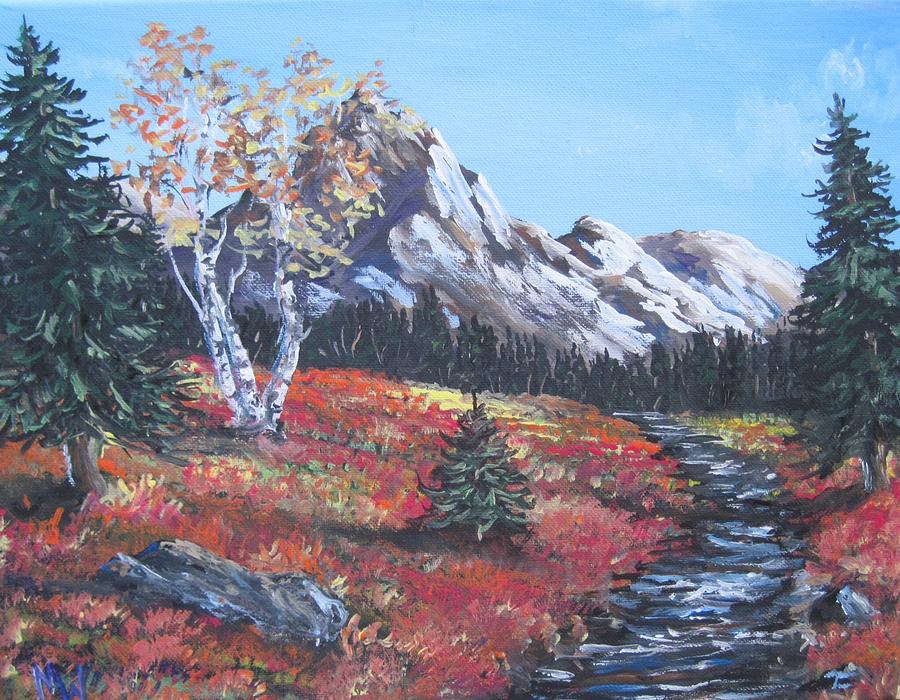 Autumn Stream Painting by Megan Walsh