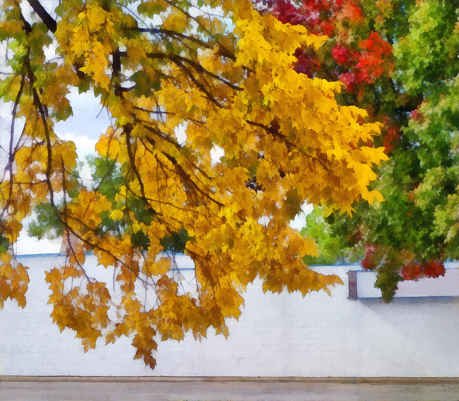 Autumn Street Scene  Digital Art by Ann Powell
