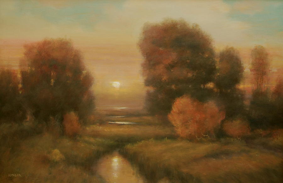 Autumn sun Painting by Richard Hinger