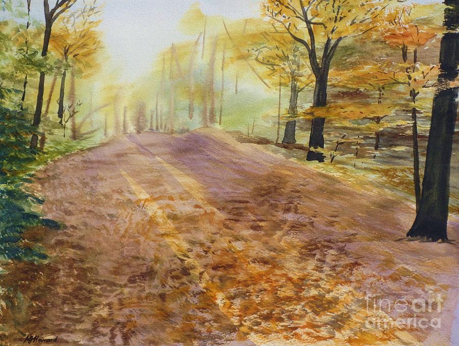 Autumn Sunday Morning Painting by Martin Howard