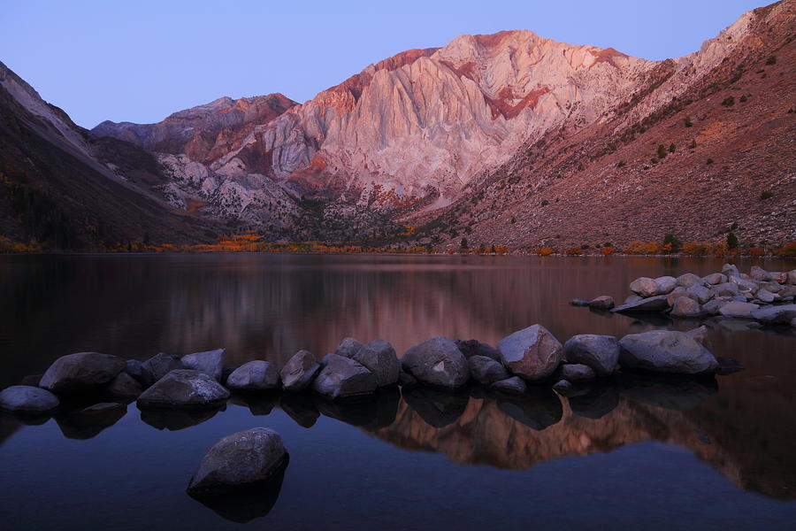 Autumn sunrise at Convict Lake in the Eastern Sierras Photograph by Jetson Nguyen