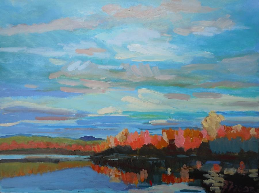 Autumn Sunrise Painting by Francine Frank
